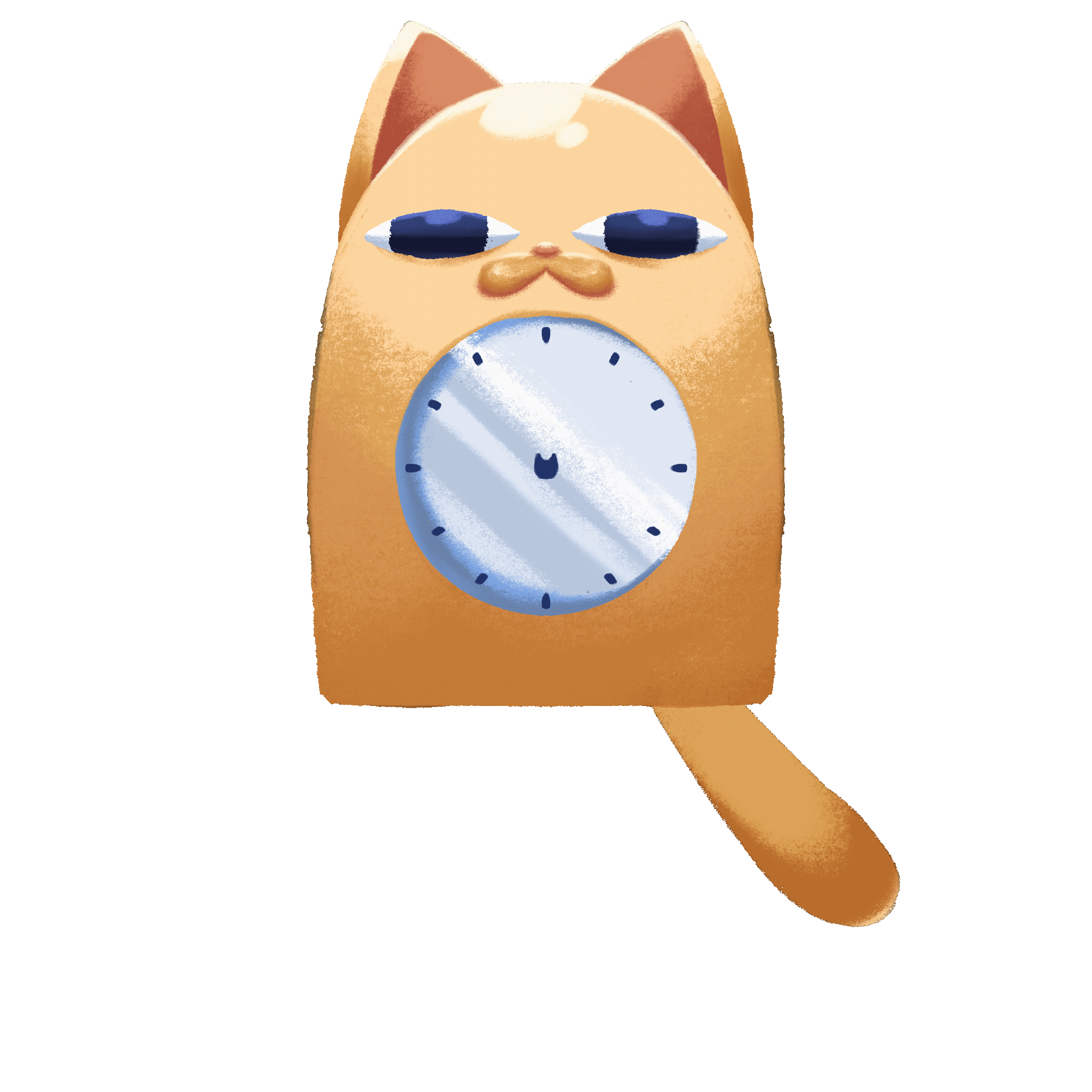 Clock kitty asset I made for an experimental project!