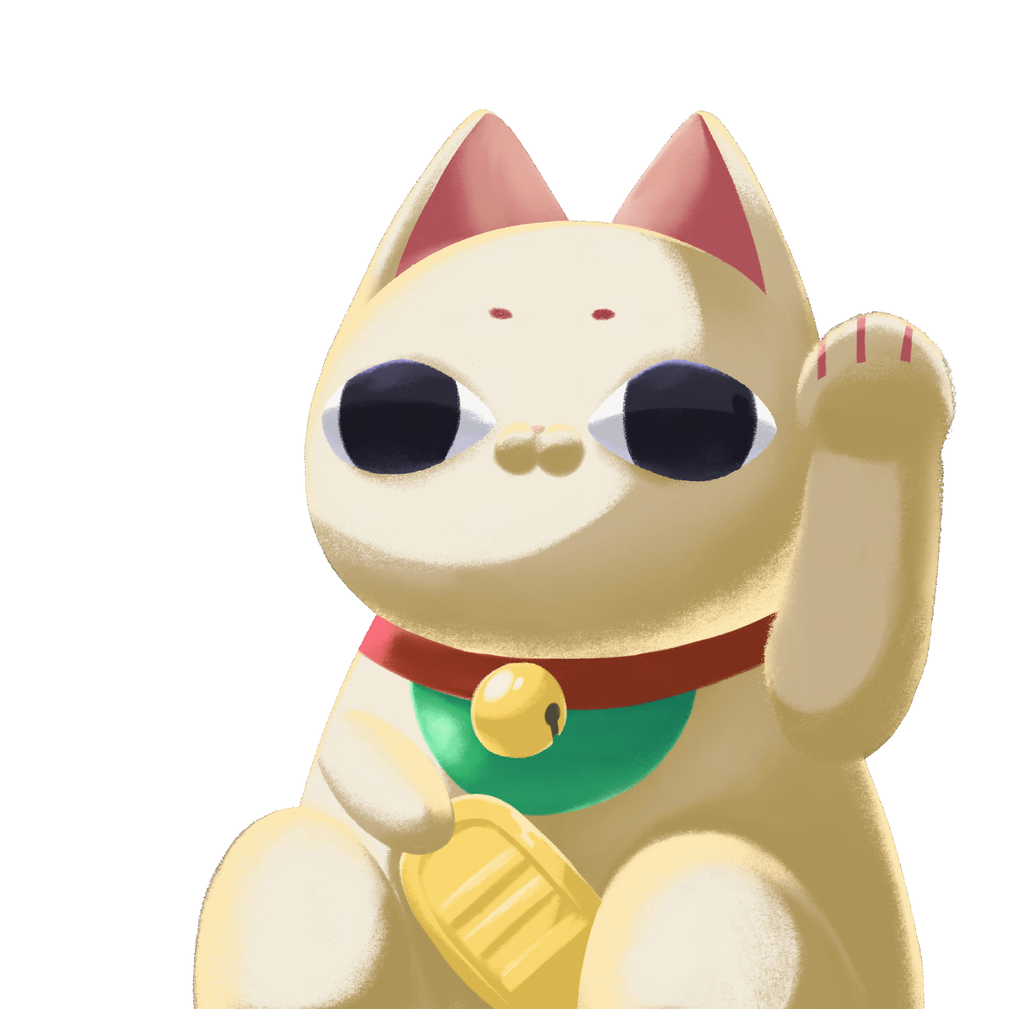Waving cat asset I made for an experimental project!